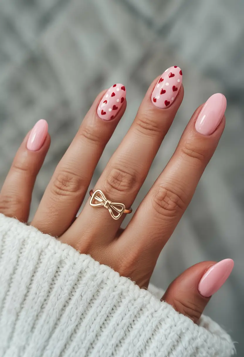 Simple & Cute 4th of July Nails 2025 Mini Hearts for a Soft, Romantic Fourth