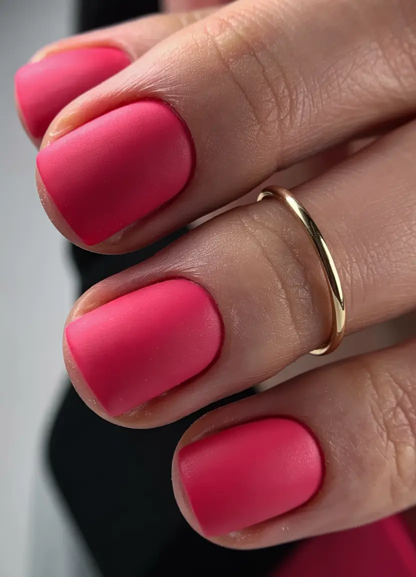 Simple Nails for a Chill 2025 Summer - Watermelon Sugar Matte