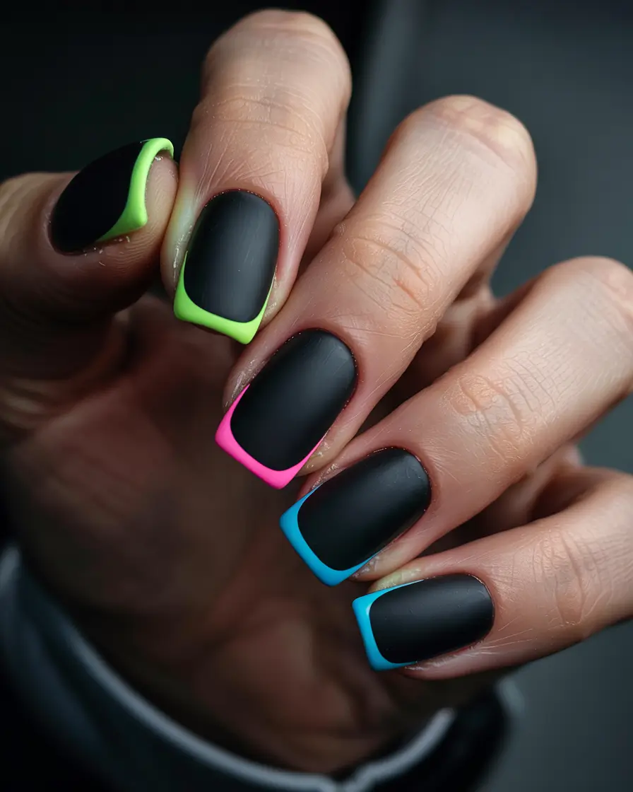Simple Nails for a Chill 2025 Summer - Glow Tip Remix