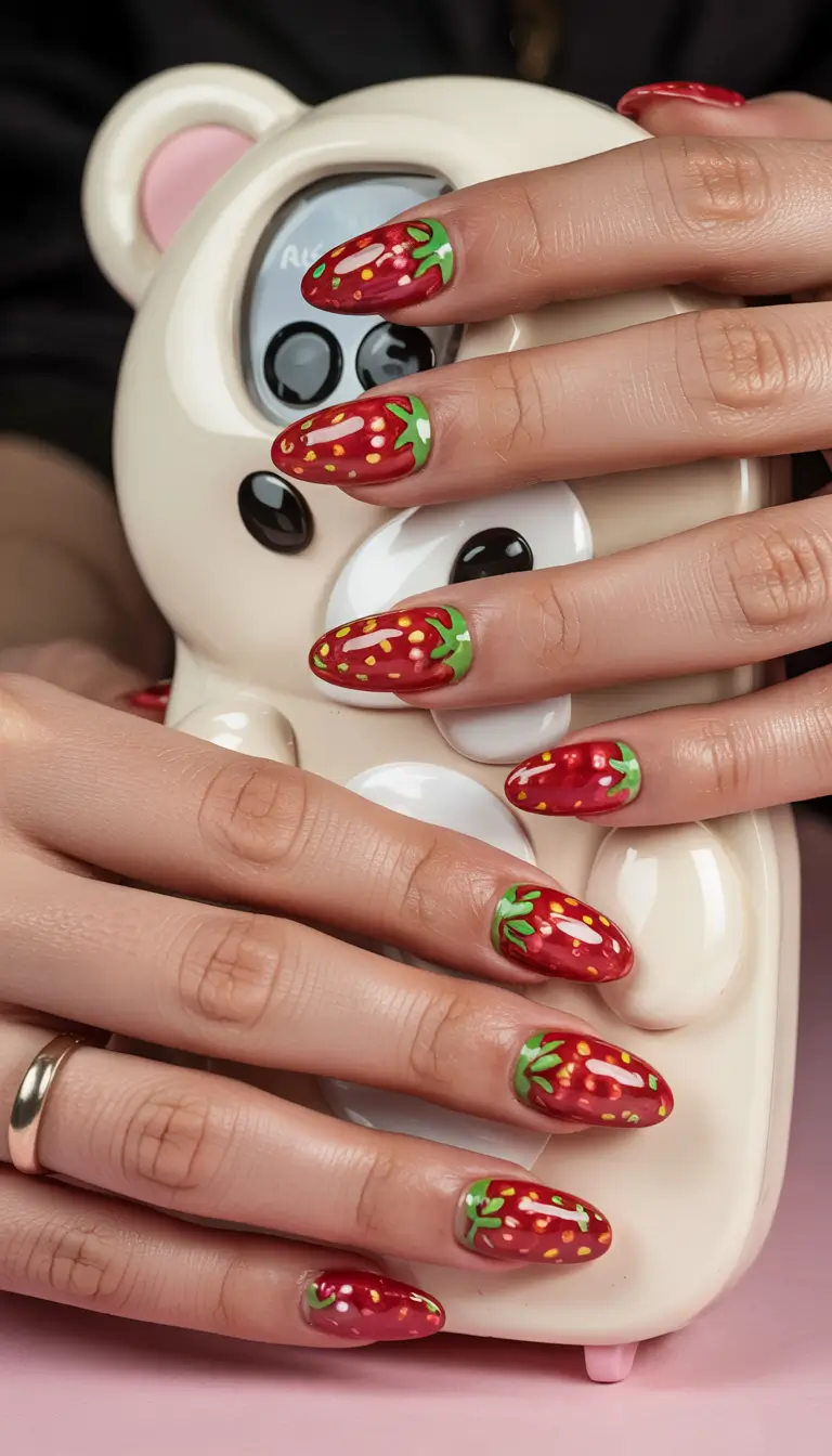 Strawberry nails inspo 2025 Juicy Strawberry Fantasy