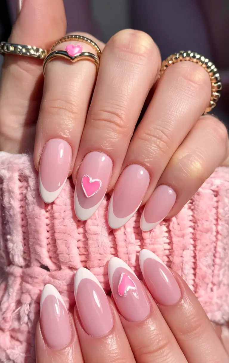 Class French With a Sweetheart Pretzel French Nails Design Ideas Design Ideas
