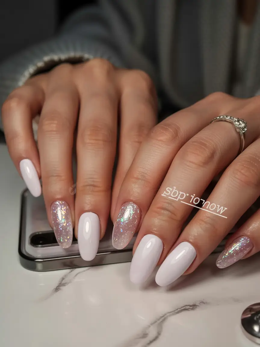 summer gel nail design ideas 2025 Opal Glimmer for Quiet Days