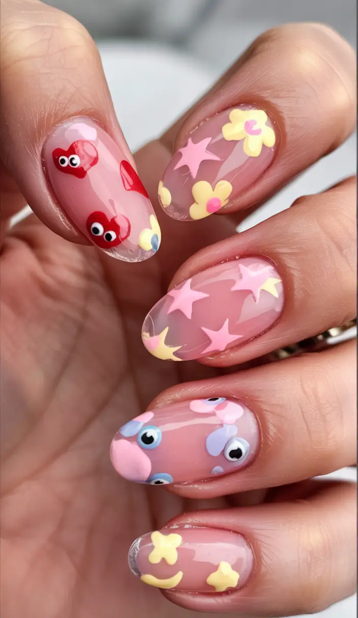 summer nail art ideas 2025+Pastel Playtime