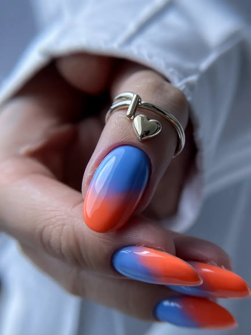 Sunset Gradient Nails for Summer 2025 Electric Coral Meets Ocean Breeze