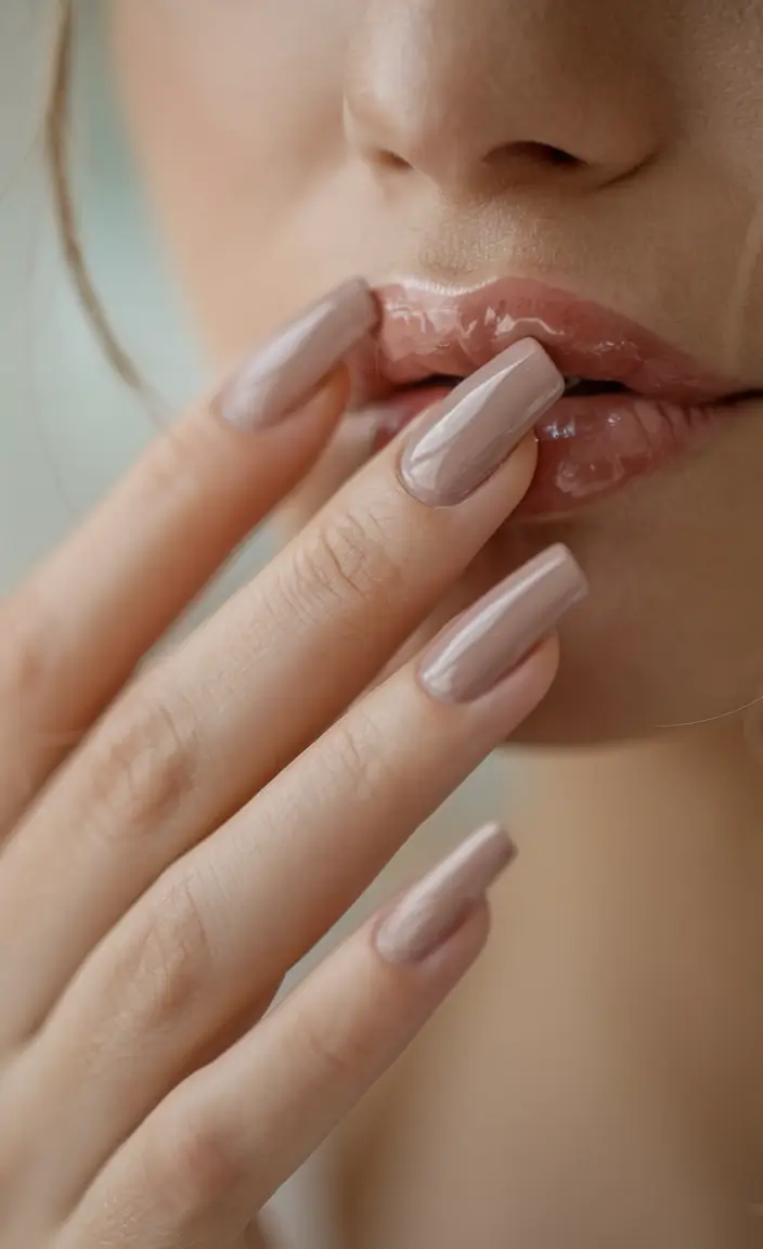 Top Nail Colors for Summer 2025 Soft Glossed Latte Elegance
