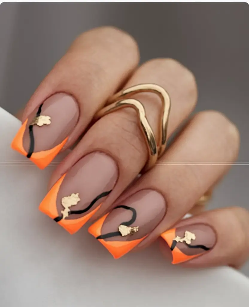 Top Nail Colors for Summer 2025 Electric Sunset French Tips