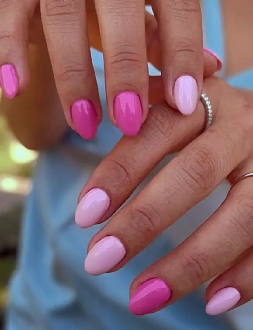 Top Nail Colors for Summer 2025 Strawberry Sorbet Gradient