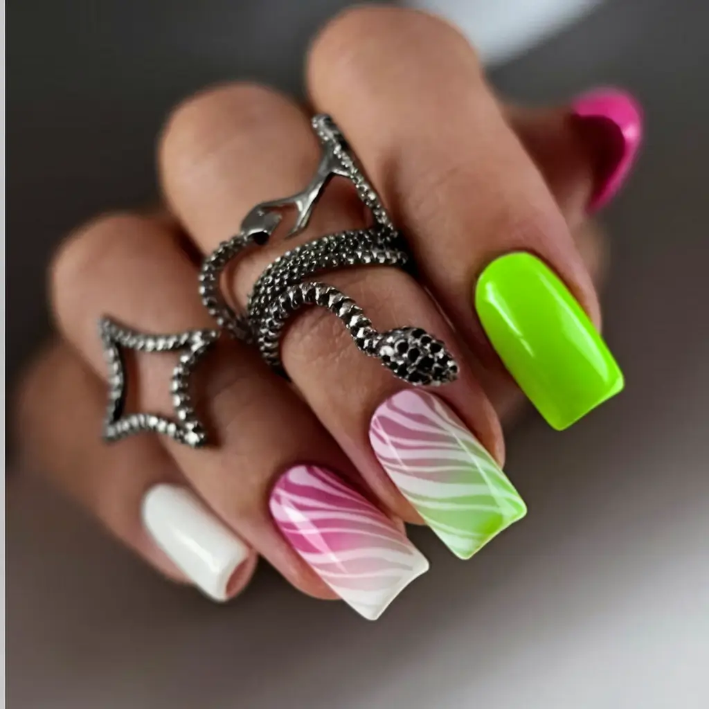 Top Nail Colors for Summer 2025 Electric Tropics Meets Pop Art
