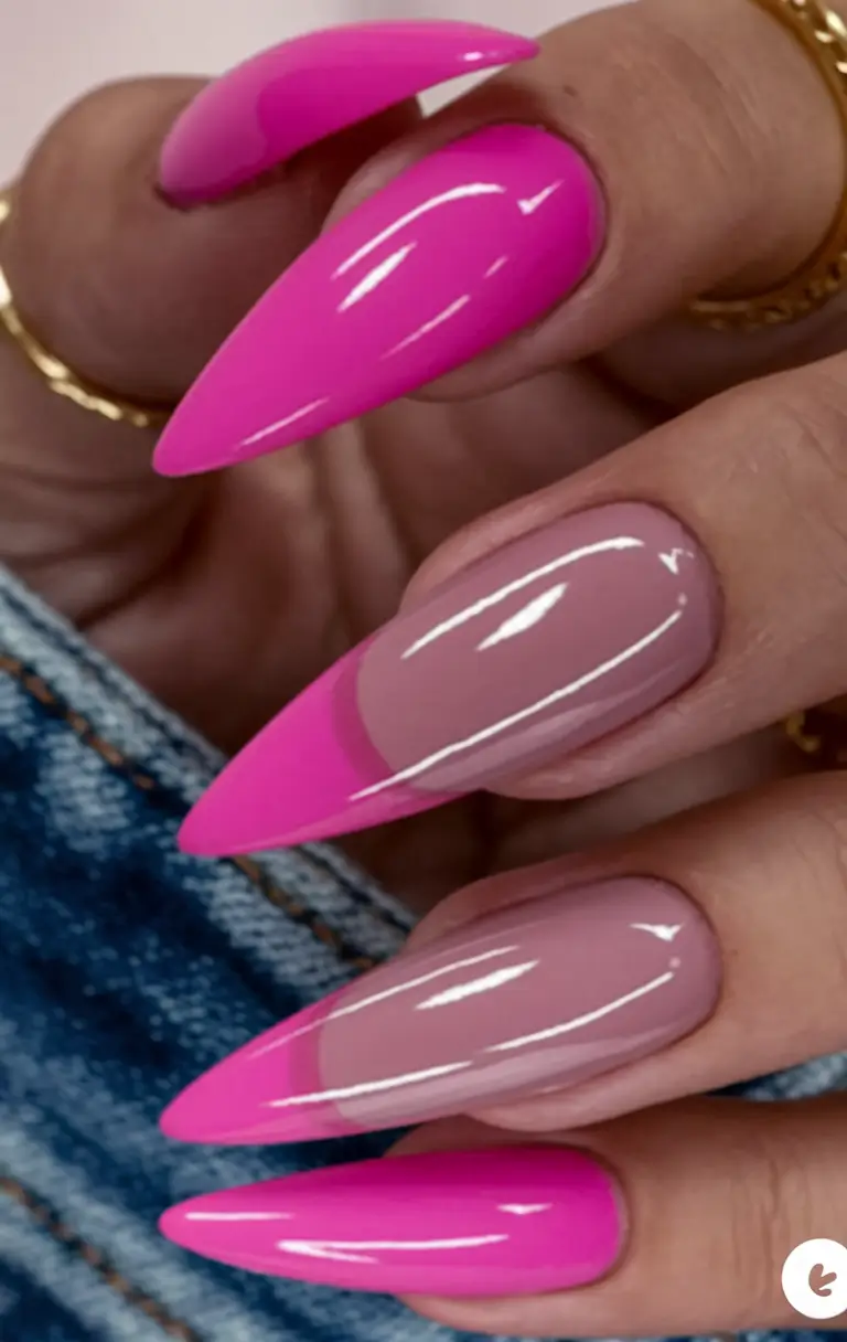 Top Nail Colors for Summer 2025 Barbiecore with a Nude Flip