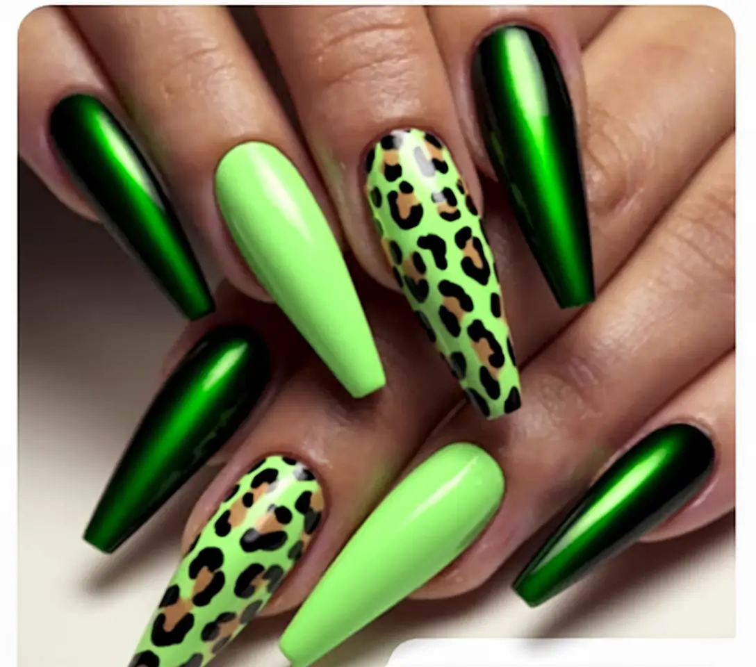 Top Nail Colors for Summer 2025 Wild Electric Jungle
