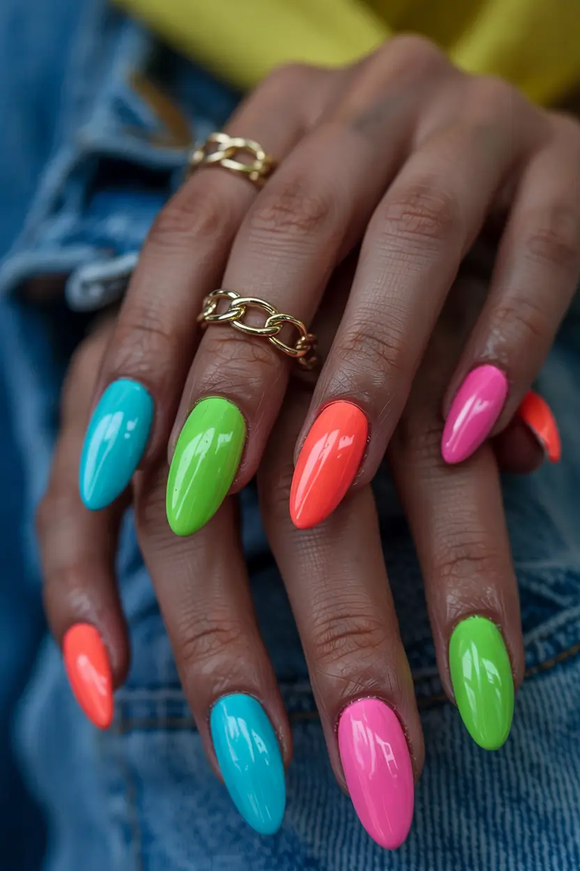 trandy-nail-ideas-to-wear-this-june-2025-Neon-Candy-Pop