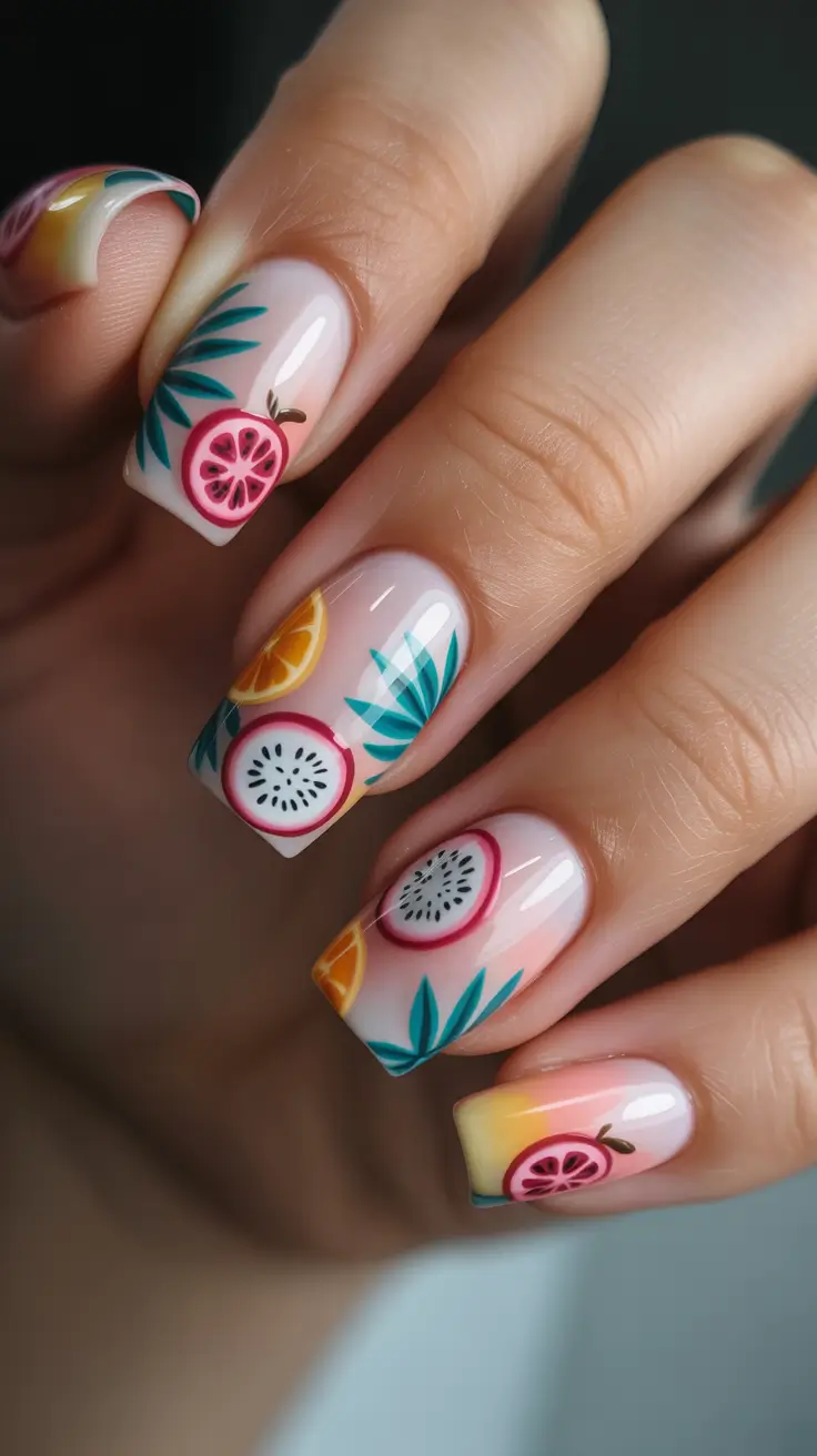 Tropical Fruit Nail Ideas for Summer 2025 Botanical Juice Bar