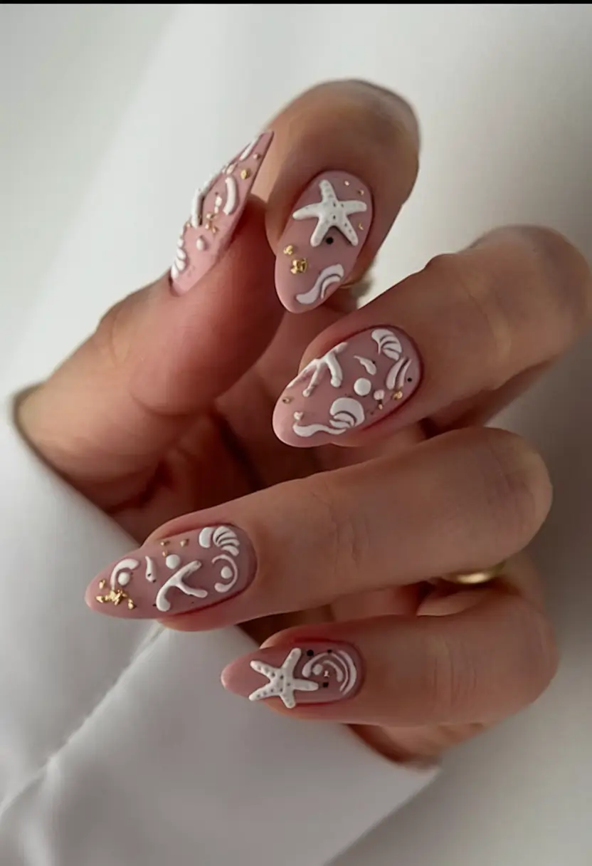 tropical vacation nails 2025 edition Matte Seabed Fantasy