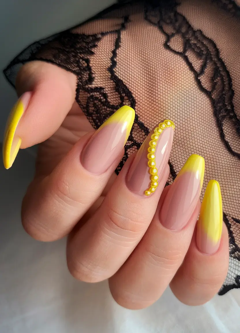 Yellow Nails That Scream Summer 2025 French with a Twist of Sunshine