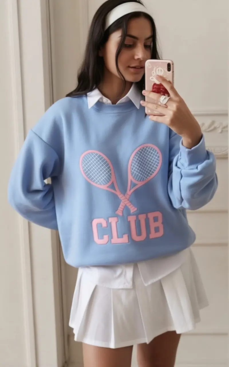 cute school outfits 2025 Preppy Tenniscore, Reinvented