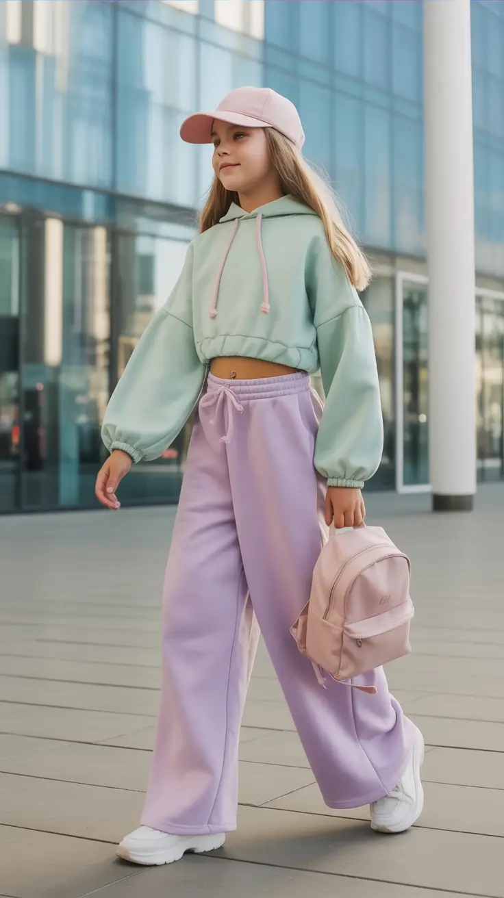 cute school outfits 2025 Pastel Playground Comfort Fit