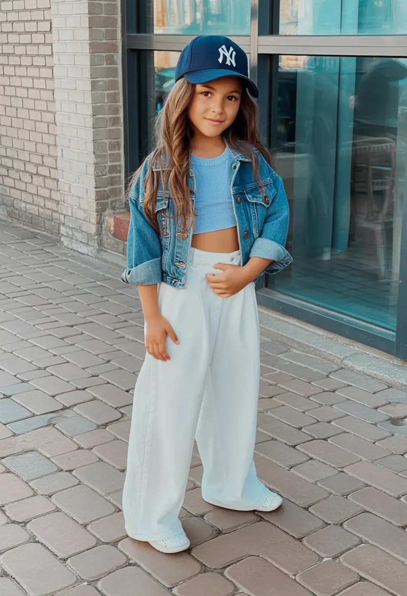 cute school outfits 2025 Denim Layers with Sporty Energy