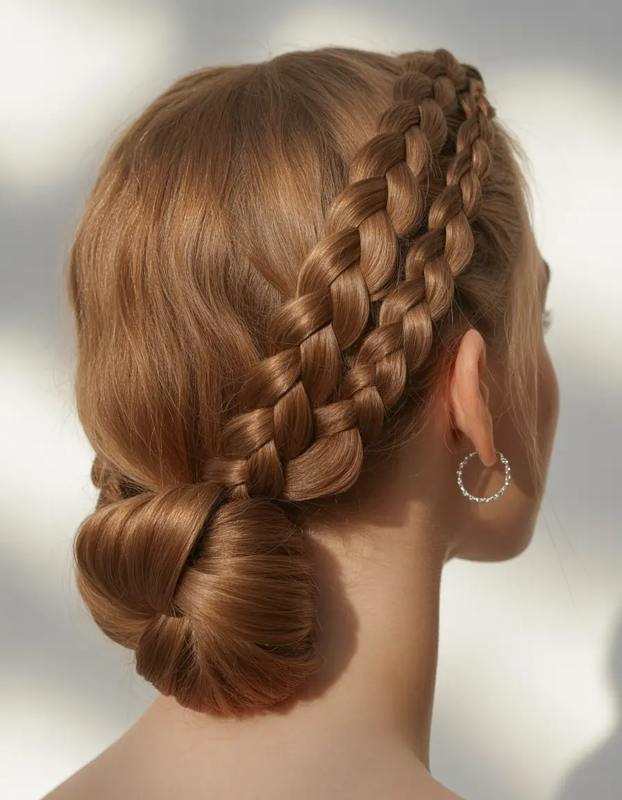 first day of school hairstyles 2025 Chunky Braided Halo