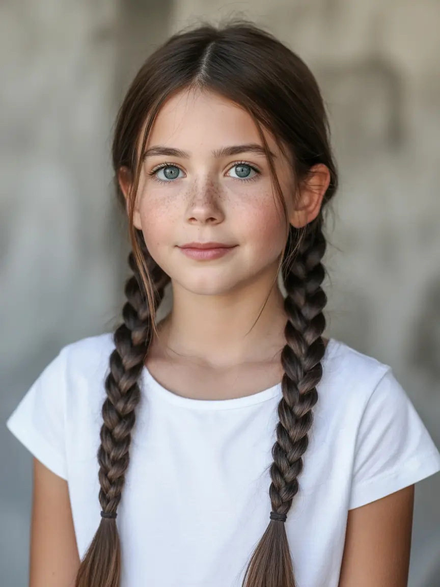 first day of school hairstyles 2025 Sleek Double Braids