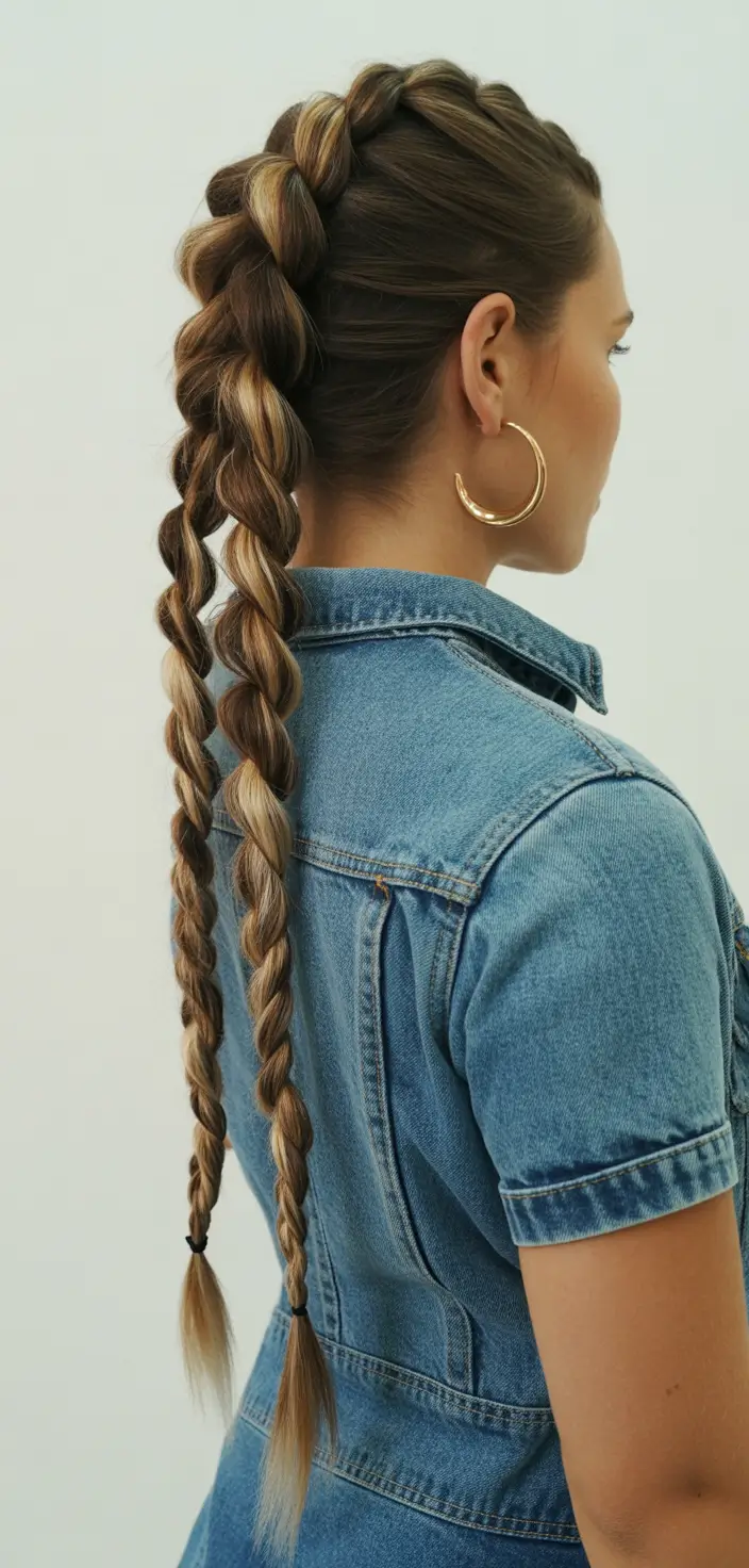 first day of school hairstyles 2025 Double Dutch Braids