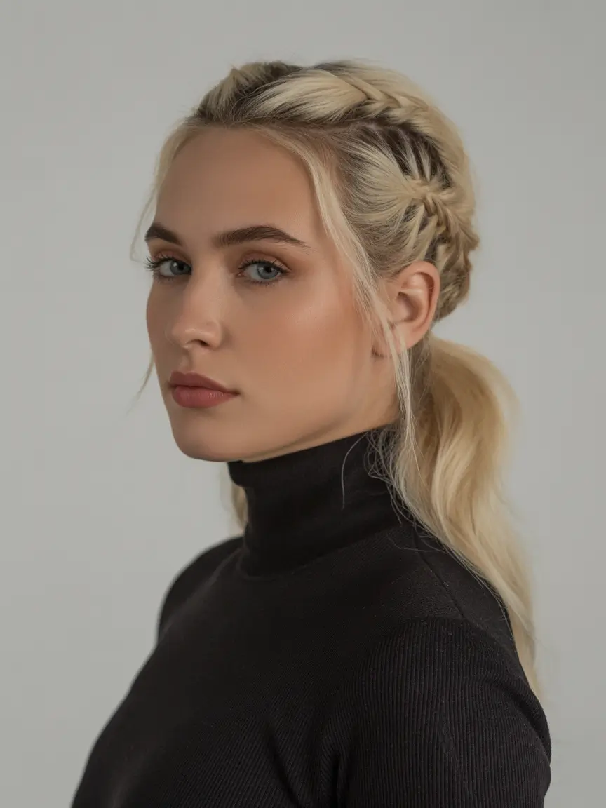 first day of school hairstyles 2025 Side Braided Ponytail